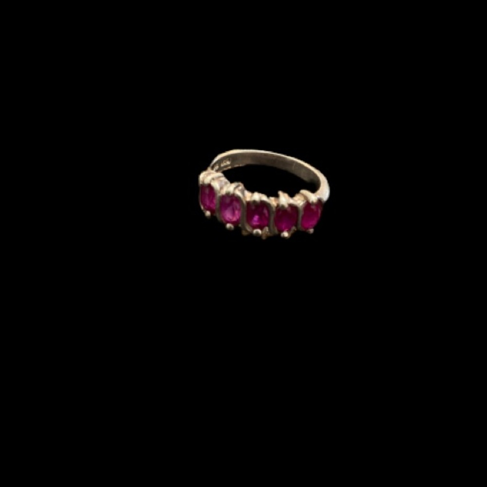 Sterling & Ruby Ring - image 2